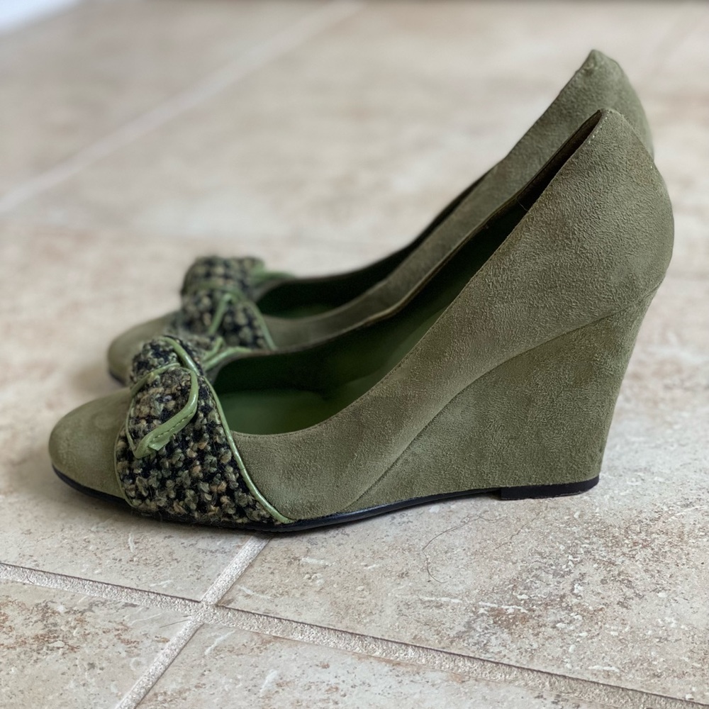 Olive Green Wedges